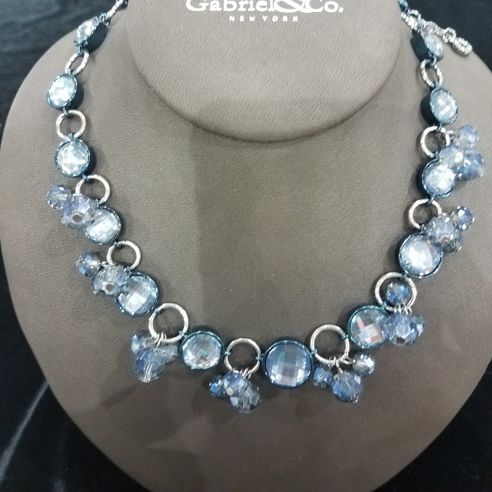 Charter Club chocker necklace with blue stones